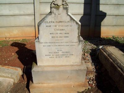 Grave of Villiers Harris and wife at Worcester cemetry